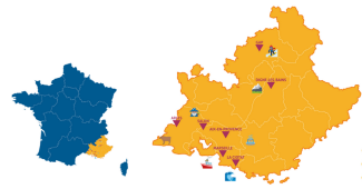 Implantation de l'IUT d'Aix-Marseille en région PACA